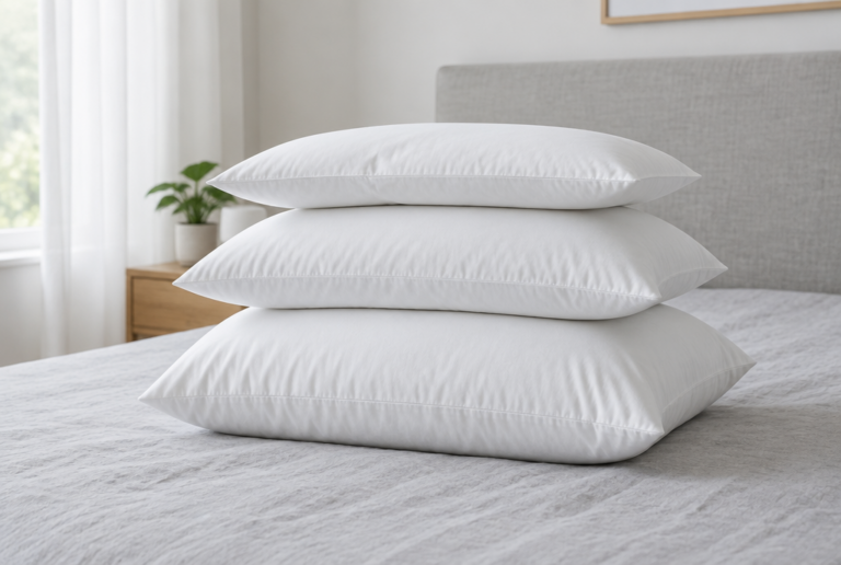 Three pillows of different thickness